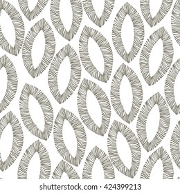 Vector seamless pattern. Abstract background with stylized petals.