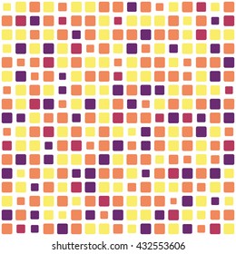 Vector seamless pattern. Abstract background texture with random square tiles. Design for cover, textile, pool, kitchen, bathroom.