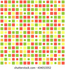 Vector seamless pattern. Abstract background texture with random square tiles. Design for cover, textile, pool, kitchen, bathroom.