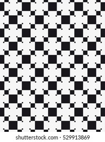 Vector seamless pattern. Abstract background with crosses. Trendy monochrome texture. Trendy graphic design.