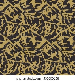 Vector seamless pattern. Abstract background with brush strokes. hand drawn texture with chevron. Hipster graphic design.