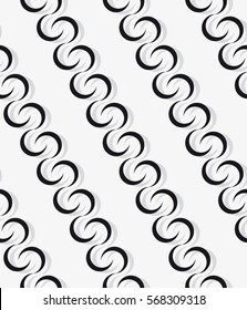 Vector seamless pattern. Vector abstract background. Diagonal wavy stripes.