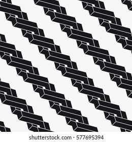 Vector seamless pattern. Abstract background with hipster symbol of hugs. Monochrome cute print. Trendy monochrome texture.