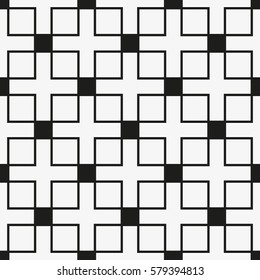 Vector seamless pattern. Abstract background with hipster symbol of hugs. Monochrome cute print. Trendy monochrome texture.
