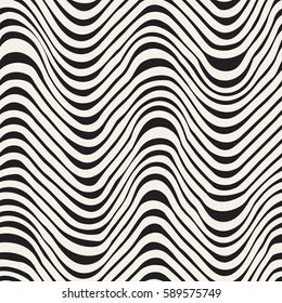 Vector seamless pattern. Vector abstract background. Creative hipster wavy stripes.