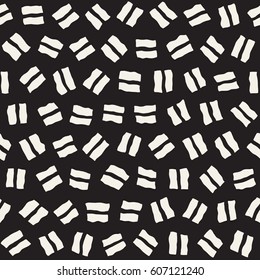 Vector Seamless Pattern. Abstract Background With Scattered Geometric Shapes.