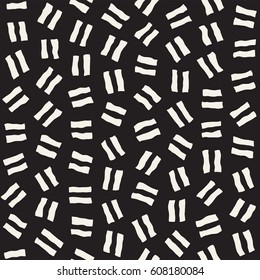 Vector Seamless Pattern. Abstract Background With Scattered Geometric Shapes.