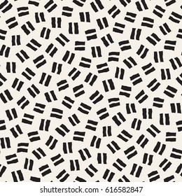 Vector Seamless Pattern. Abstract Background With Scattered Geometric Shapes.