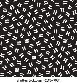 Vector Seamless Pattern. Abstract Background With Scattered Geometric Shapes.