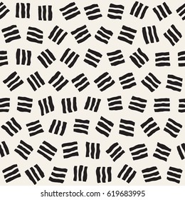 Vector Seamless Pattern. Abstract Background With Scattered Geometric Shapes.