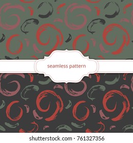 Vector seamless pattern. Abstract background with brush strokes. Hand drawn texture.