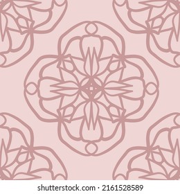 Vector seamless pattern with abstract beige floral shapes. Print for fabric, clothing, notebooks, wallpaper, scrapbooking, wrapping paper