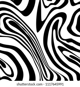 Vector of seamless pattern with abstract black and white strippes
