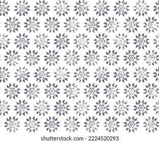 Vector seamless pattern. Abstract blue background with floral brush strokes. Monochrome hand drawn textureAbstract patterns seamless Stencil doodle sketch good mood
