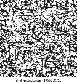 Vector seamless pattern with abstract blurred scribbles and fuzzy tangled lines in grunge style. Black and white vector background, creative graphic print for clothes, wallpaper or wrapping paper