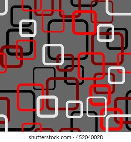 Vector seamless pattern. Abstract bright background with square tiles.