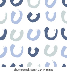  Vector seamless  pattern  with abstract brush strokes.