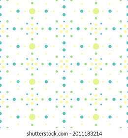 vector seamless pattern abstract circle green tone simple repeating texture with meteor Printed fabric pattern for adult cloth and wrapping paper.