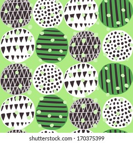Vector seamless pattern with abstract circles 