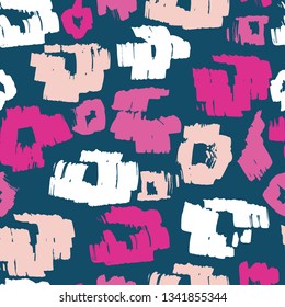 Vector Seamless pattern of abstract color leopard skin in background, Wild Animals pattern for textile or wall paper.