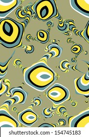 vector seamless pattern with abstract colorful doodles