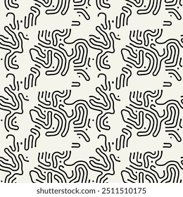 Vector seamless pattern. Abstract confused texture. Monochrome natural looped spots. Creative spotty background. Decorative tileable design.