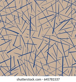Vector seamless pattern. Abstract cracks texture. Monochrome background. Effect scratches, creases, tree bark. Broken tiles, barbed wire. Hand drawn brushstrokes.