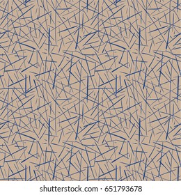 Vector seamless pattern. Abstract cracks texture. Monochrome background. Effect scratches, creases, tree bark. Broken tiles, barbed wire. Hand drawn brushstrokes.