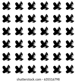 Vector Seamless pattern with abstract cross shapes.