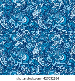 Vector seamless pattern with abstract details