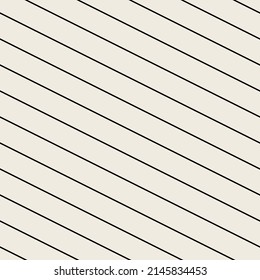 Vector seamless pattern. Abstract diagonal striped texture. Modern minimal monochrome background.