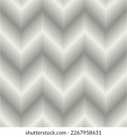 Vector seamless pattern. Abstract diagonal striped texture. Modern moire monochrome background.