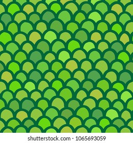 Vector seamless pattern. Abstract doodle hand drawn green scale texture for print, wallpaper, home decor, textile