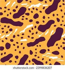 Vector seamless pattern with abstract doodles. Abstract repeat pattern. Colorful seamless geometric pattern design. Raster version.