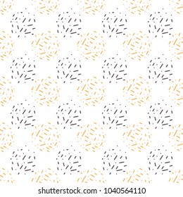 Vector seamless pattern of abstract dots and particles