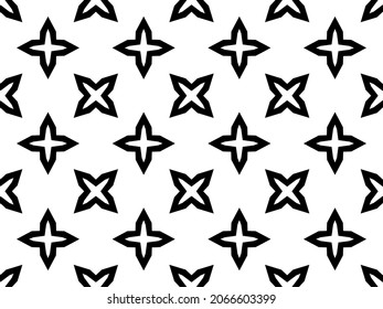 Vector seamless pattern with abstract elements, mix of stars in a diagonal shape. Cute and minimalist design for paper, poster, card, fabric, textiles, banners. Vector illustration EPS 10. 