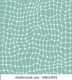 Vector seamless pattern Abstract Fishnet. Modern stylish texture of mesh. Can be used for wallpaper, pattern fills, web page, background, textile print or wrapping. White and turquoise