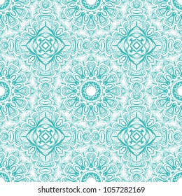Vector seamless pattern with abstract floral design. For textile, fabric print, wallpaper, interior