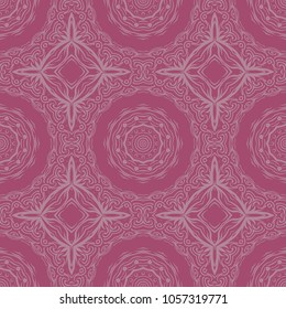 Vector seamless pattern with abstract floral design. For textile, fabric print, wallpaper, interior