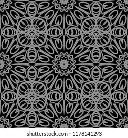 vector seamless pattern with abstract floral and leave style. Repeating sample figure and line. paper for scrapbook