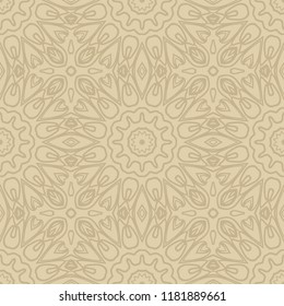 vector seamless pattern with abstract floral and leave style. Repeating sample figure and line. paper for scrapbook