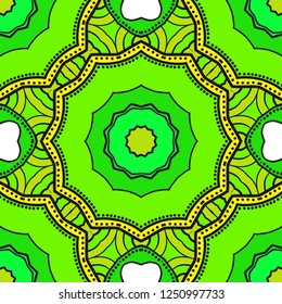 Vector Seamless Pattern With Abstract Floral And Leave Style. Repeating Sample Figure And Line. Paper For Scrapbook