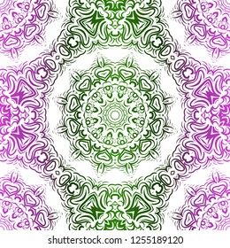 Vector Seamless Pattern With Abstract Floral And Leave Style. Repeating Sample Figure And Line. Paper For Scrapbook