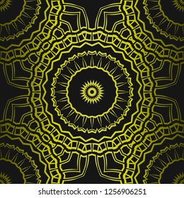 Vector Seamless Pattern With Abstract Floral And Leave Style. Repeating Sample Figure And Line. Paper For Scrapbook