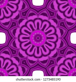 Vector Seamless Pattern With Abstract Floral And Leave Style. Repeating Sample Figure And Line. Paper For Scrapbook