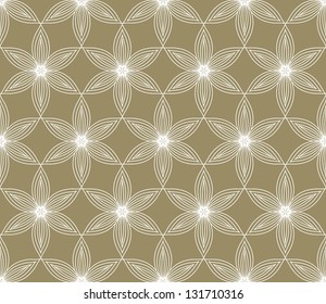 Vector Seamless Pattern With Abstract Floral