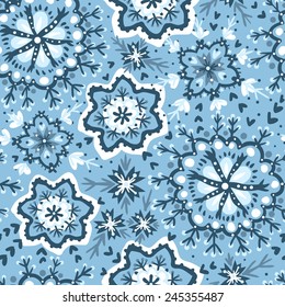 vector seamless pattern with abstract floral elements