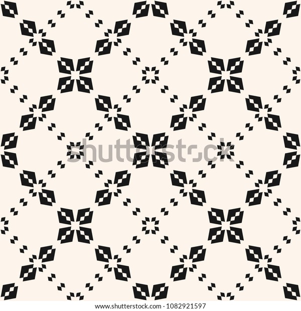 Vector Seamless Pattern Abstract Floral Grid Stock Vector (Royalty Free