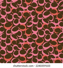 Vector seamless pattern with abstract flower elements . Trendy organic botanical shape background for social media, invitation, web.