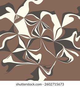 Vector seamless pattern. Abstract fluid art texture. Liquid monochrome streaks. Creative background with freeform blots. Decorative design with distortion effect.